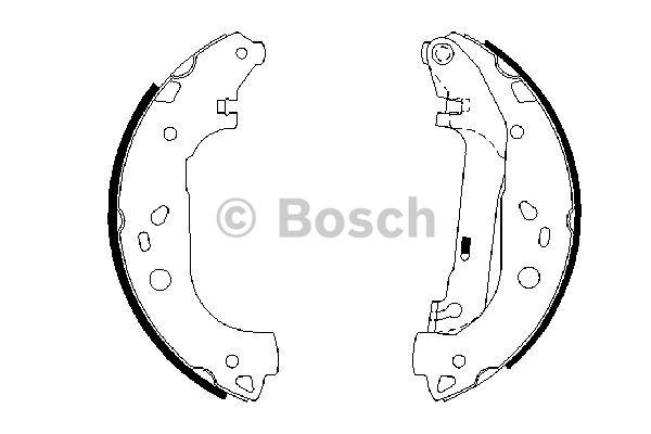 Колодки тормозные барабанные, комплект Bosch 0 986 487 667