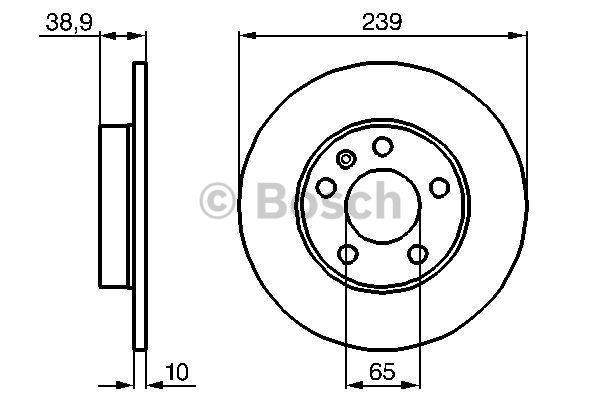 Bosch 0 986 478 894 Rear brake disc, non-ventilated 0986478894: Buy near me in Poland at 2407.PL - Good price!