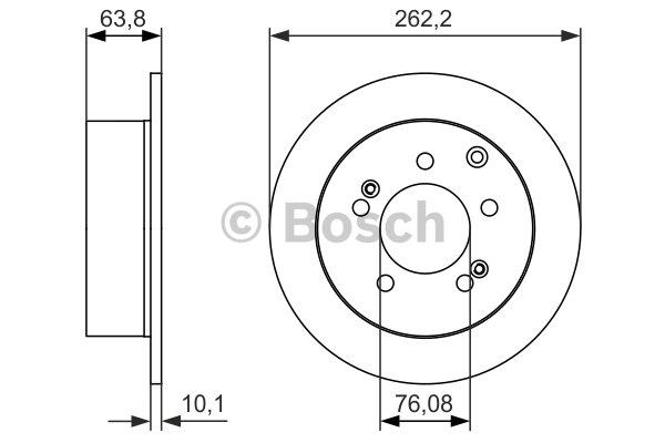 Bosch Тормозной диск задний невентилируемый – цена 123 PLN
