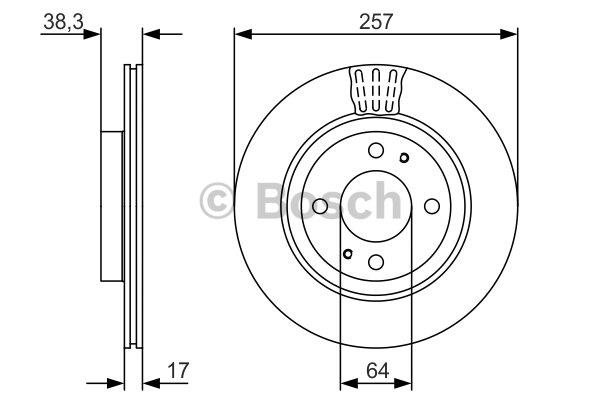 Bosch 0 986 479 134 Тормозной диск передний вентилируемый 0986479134: Отличная цена - Купить в Польше на 2407.PL!