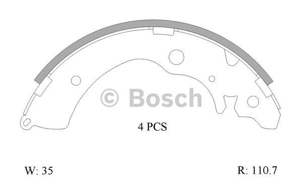Bosch 0 986 AB0 003 Колодки гальмівні барабанні, комплект 0986AB0003: Приваблива ціна - Купити у Польщі на 2407.PL!