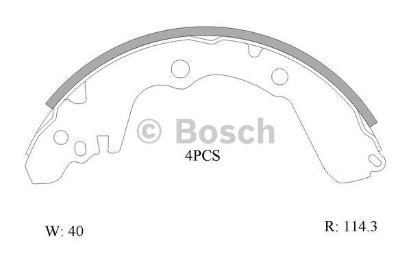 Bosch 0 986 AB0 004 Bremsbackensatz 0986AB0004: Kaufen Sie zu einem guten Preis in Polen bei 2407.PL!