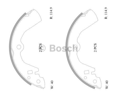 Bosch 0 986 AB0 042 Brake shoe set 0986AB0042: Buy near me in Poland at 2407.PL - Good price!