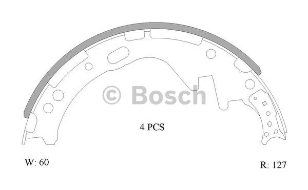 Bosch 0 986 AB0 043 Szczęki hamulcowe, zestaw 0986AB0043: Dobra cena w Polsce na 2407.PL - Kup Teraz!