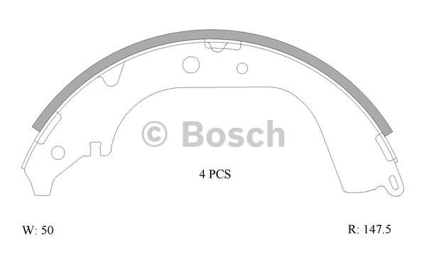 Bosch 0 986 AB0 105 Brake shoe set 0986AB0105: Buy near me in Poland at 2407.PL - Good price!