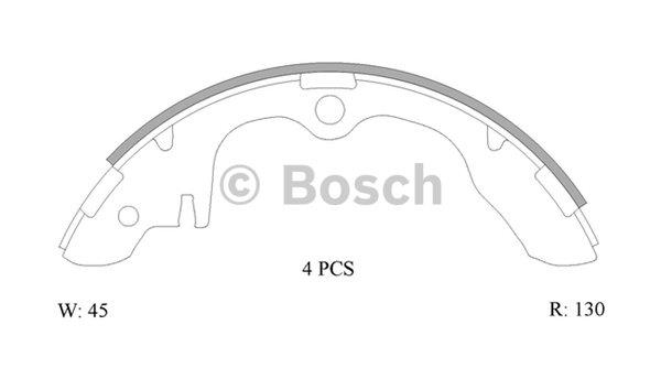 Bosch 0 986 AB0 124 Szczęki hamulcowe, zestaw 0986AB0124: Dobra cena w Polsce na 2407.PL - Kup Teraz!