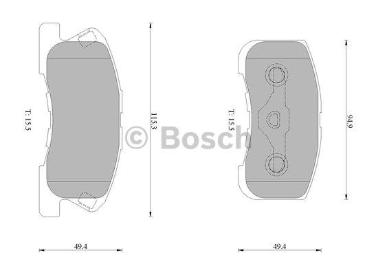 Bosch 0 986 AB0 220 Klocki hamulcowe, zestaw 0986AB0220: Dobra cena w Polsce na 2407.PL - Kup Teraz!