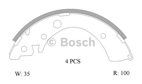 Bosch 0 986 AB0 805 Brake shoe set 0986AB0805: Buy near me in Poland at 2407.PL - Good price!