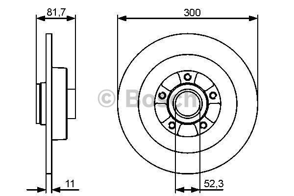 Bosch Rear brake disc, non-ventilated – price 220 PLN