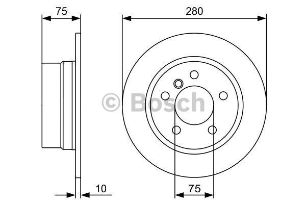Bosch Тормозной диск задний невентилируемый – цена 126 PLN