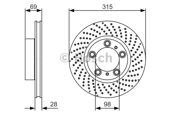 Bosch 0 986 479 630 Wentylowana przednia tarcza hamulcowa 0986479630: Dobra cena w Polsce na 2407.PL - Kup Teraz!