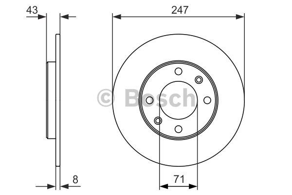 Bosch 0 986 479 870 Rear brake disc, non-ventilated 0986479870: Buy near me in Poland at 2407.PL - Good price!