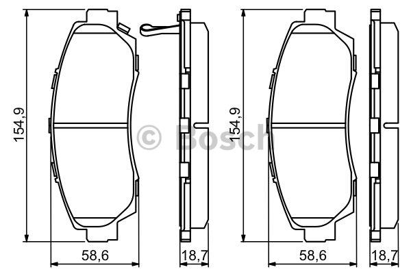 Bosch Klocki hamulcowe, zestaw – cena 161 PLN