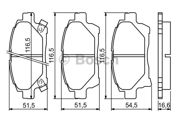 Bosch Brake Pad Set, disc brake – price 104 PLN