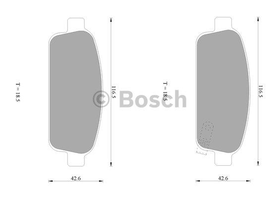 Bosch 0 986 AB1 043 Brake Pad Set, disc brake 0986AB1043: Buy near me in Poland at 2407.PL - Good price!