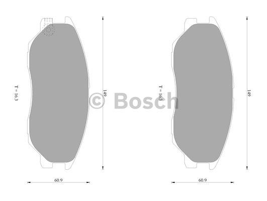 Bosch 0 986 AB1 051 Brake Pad Set, disc brake 0986AB1051: Buy near me at 2407.PL in Poland at an Affordable price!