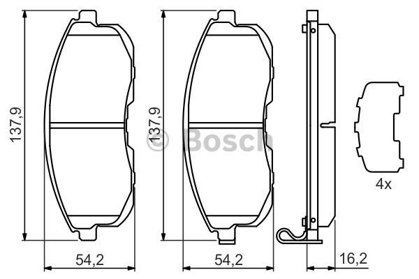 Bosch Klocki hamulcowe, zestaw – cena 130 PLN