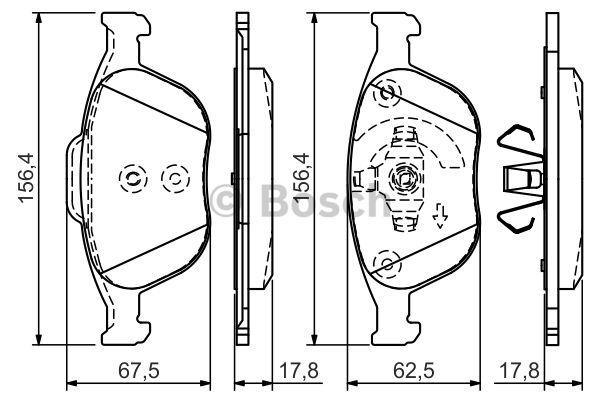 Bosch Klocki hamulcowe, zestaw – cena 204 PLN