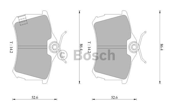 Bosch 0 986 AB1 482 Гальмівні колодки, комплект 0986AB1482: Приваблива ціна - Купити у Польщі на 2407.PL!