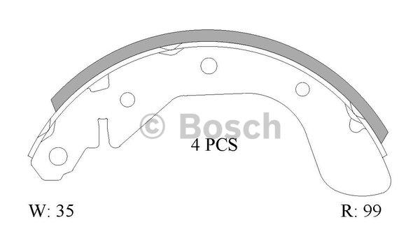 Bosch 0 986 AB1 582 Brake shoe set 0986AB1582: Buy near me in Poland at 2407.PL - Good price!