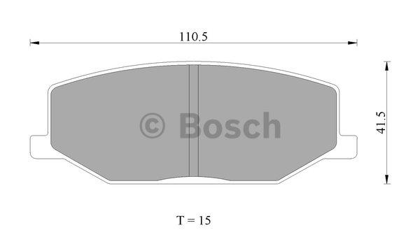 Bosch 0 986 AB2 003 Scheibenbremsbeläge, Set 0986AB2003: Kaufen Sie zu einem guten Preis in Polen bei 2407.PL!
