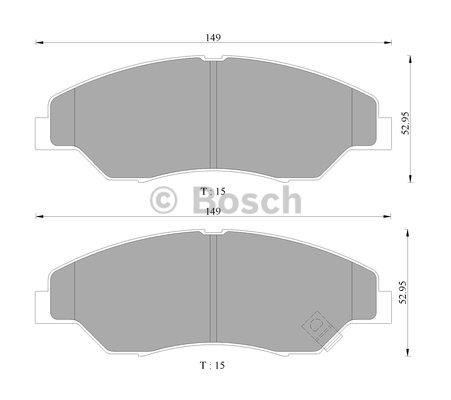 Bosch 0 986 505 000 Brake Pad Set, disc brake 0986505000: Buy near me in Poland at 2407.PL - Good price!