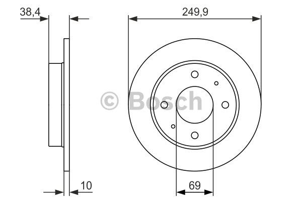 Bosch 0 986 479 966 Tarcza hamulcowa tylna, niewentylowana 0986479966: Dobra cena w Polsce na 2407.PL - Kup Teraz!