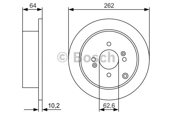 Bosch 0 986 479 983 Тормозной диск задний невентилируемый 0986479983: Отличная цена - Купить в Польше на 2407.PL!