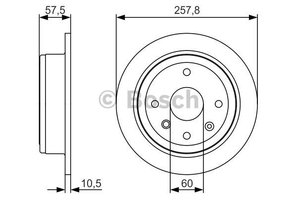 Bremsscheibe hinten, unbelüftet Bosch 0 986 479 S08