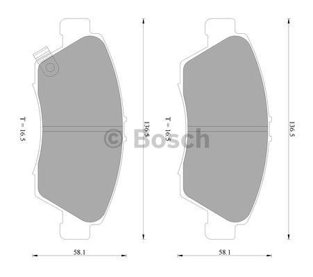 Bosch 0 986 AB2 291 Brake Pad Set, disc brake 0986AB2291: Buy near me in Poland at 2407.PL - Good price!