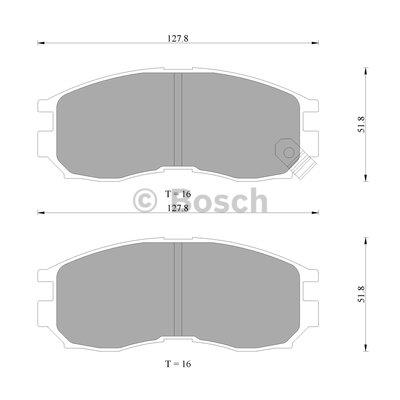 Bosch 0 986 505 743 Brake Pad Set, disc brake 0986505743: Buy near me in Poland at 2407.PL - Good price!