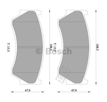 Bosch 0 986 505 966 Гальмівні колодки, комплект 0986505966: Приваблива ціна - Купити у Польщі на 2407.PL!