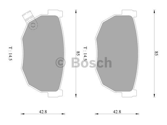 Bosch 0 986 AB2 451 Гальмівні колодки, комплект 0986AB2451: Приваблива ціна - Купити у Польщі на 2407.PL!