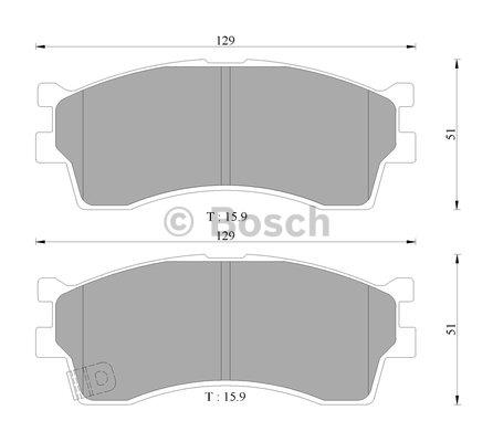 Bosch 0 986 AB3 034 Brake Pad Set, disc brake 0986AB3034: Buy near me in Poland at 2407.PL - Good price!
