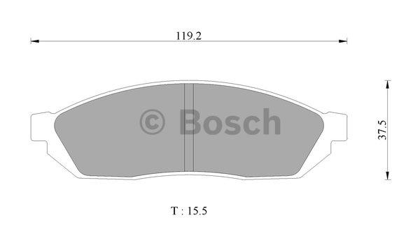 Bosch 0 986 AB3 038 Brake Pad Set, disc brake 0986AB3038: Buy near me at 2407.PL in Poland at an Affordable price!