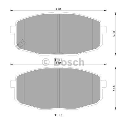 Bosch 0 986 AB3 046 Тормозные колодки дисковые, комплект 0986AB3046: Отличная цена - Купить в Польше на 2407.PL!