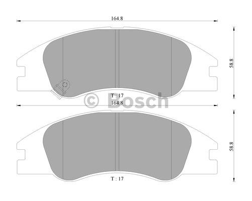 Bosch 0 986 AB3 058 Brake Pad Set, disc brake 0986AB3058: Buy near me in Poland at 2407.PL - Good price!