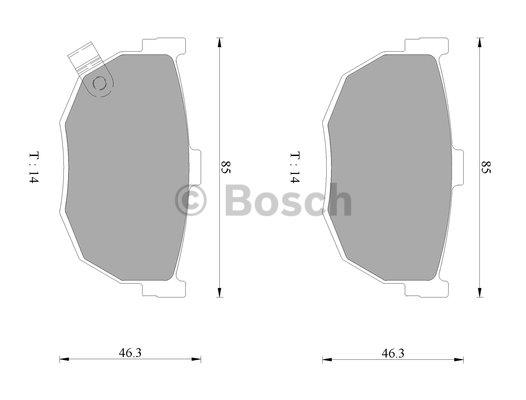 Bosch 0 986 AB3 064 Brake Pad Set, disc brake 0986AB3064: Buy near me in Poland at 2407.PL - Good price!