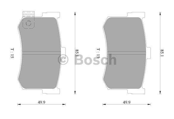 Bosch 0 986 AB3 065 Гальмівні колодки, комплект 0986AB3065: Приваблива ціна - Купити у Польщі на 2407.PL!