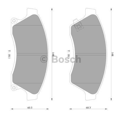 Bosch 0 986 AB3 096 Brake Pad Set, disc brake 0986AB3096: Buy near me in Poland at 2407.PL - Good price!