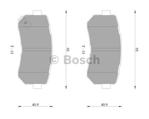 Bosch 0 986 AB3 099 Scheibenbremsbeläge, Set 0986AB3099: Kaufen Sie zu einem guten Preis in Polen bei 2407.PL!