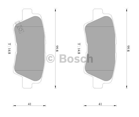 Bosch 0 986 AB3 100 Brake Pad Set, disc brake 0986AB3100: Buy near me in Poland at 2407.PL - Good price!