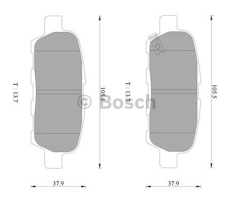 Bosch 0 986 AB3 104 Brake Pad Set, disc brake 0986AB3104: Buy near me in Poland at 2407.PL - Good price!