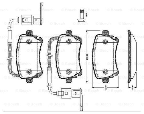 Bosch 0 986 TB2 425 Гальмівні колодки, комплект 0986TB2425: Приваблива ціна - Купити у Польщі на 2407.PL!