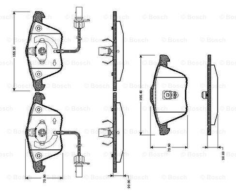 Bosch 0 986 TB2 436 Гальмівні колодки, комплект 0986TB2436: Приваблива ціна - Купити у Польщі на 2407.PL!