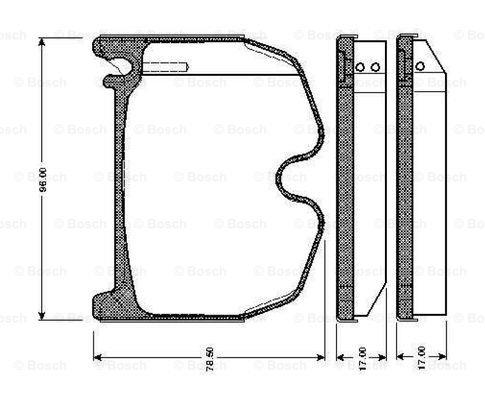 Bosch 0 986 TB2 452 Scheibenbremsbeläge, Set 0986TB2452: Kaufen Sie zu einem guten Preis in Polen bei 2407.PL!