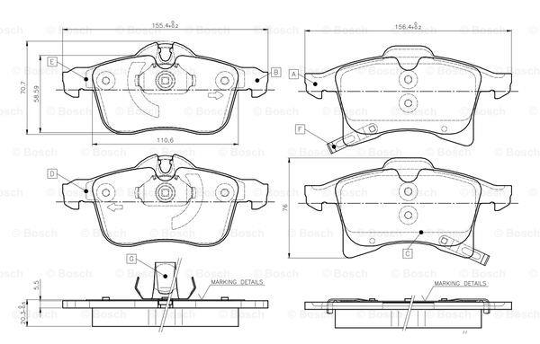 Bosch 0 986 TB2 459 Гальмівні колодки, комплект 0986TB2459: Приваблива ціна - Купити у Польщі на 2407.PL!