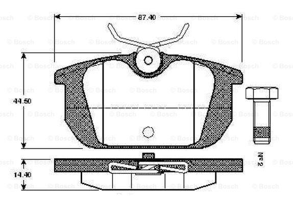 Bosch 0 986 TB2 572 Scheibenbremsbeläge, Set 0986TB2572: Kaufen Sie zu einem guten Preis in Polen bei 2407.PL!