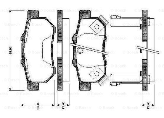 Bosch 0 986 TB2 573 Brake Pad Set, disc brake 0986TB2573: Buy near me in Poland at 2407.PL - Good price!