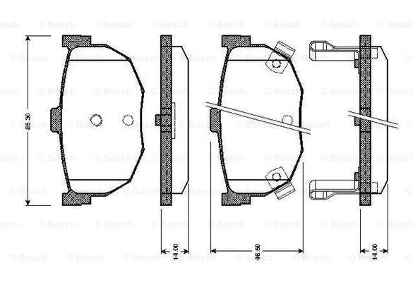 Bosch 0 986 TB2 618 Brake Pad Set, disc brake 0986TB2618: Buy near me in Poland at 2407.PL - Good price!